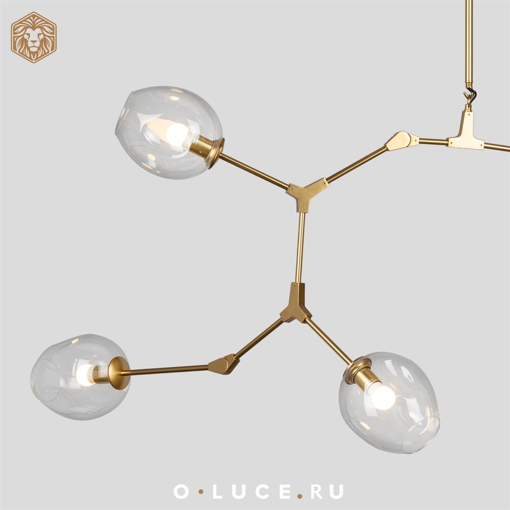 Люстра Branching Bubbles 7 Gold в стиле Lindsey Adelman