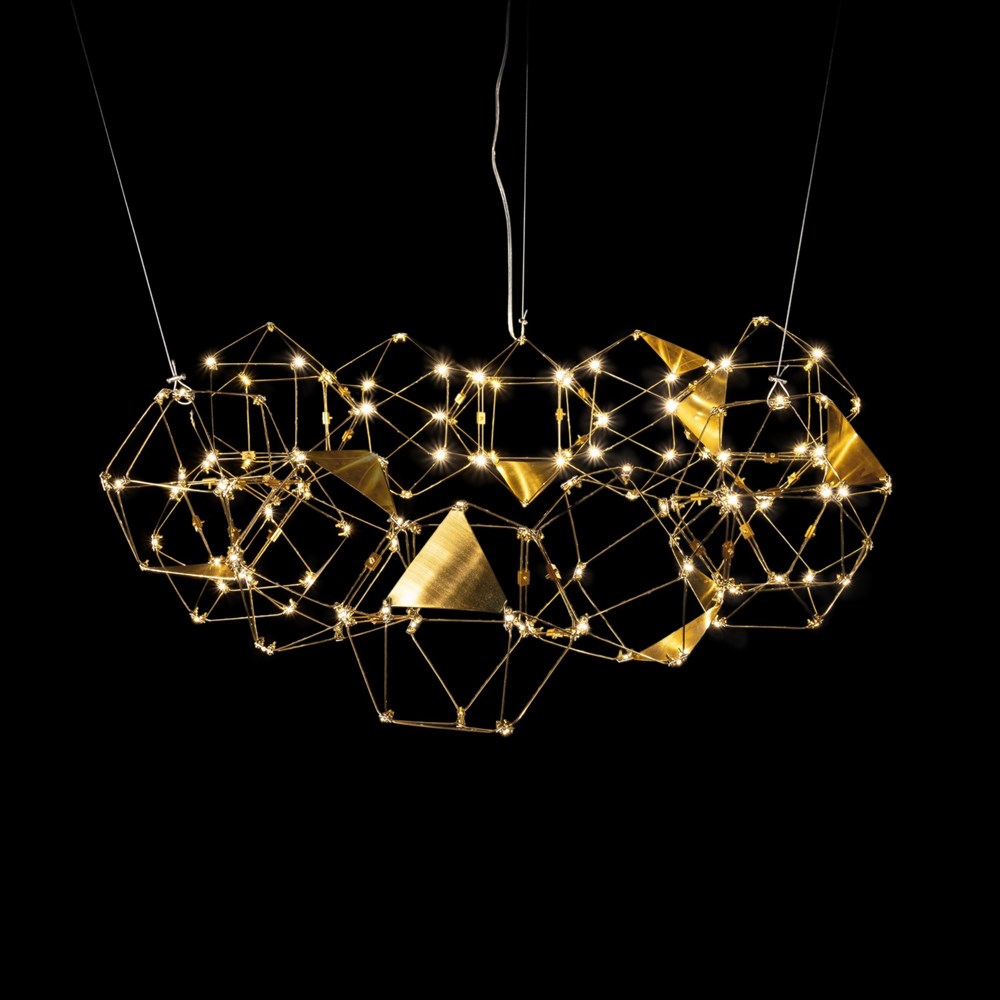 Люстра Bjork small круглая со вставками (сегмент 20*20 см)