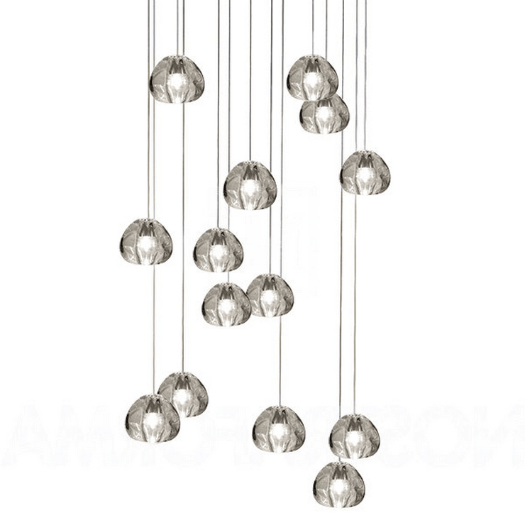 Светильник подвесной Mizu 14 Квадрат / 50 см X 50 см в стиле Terzani