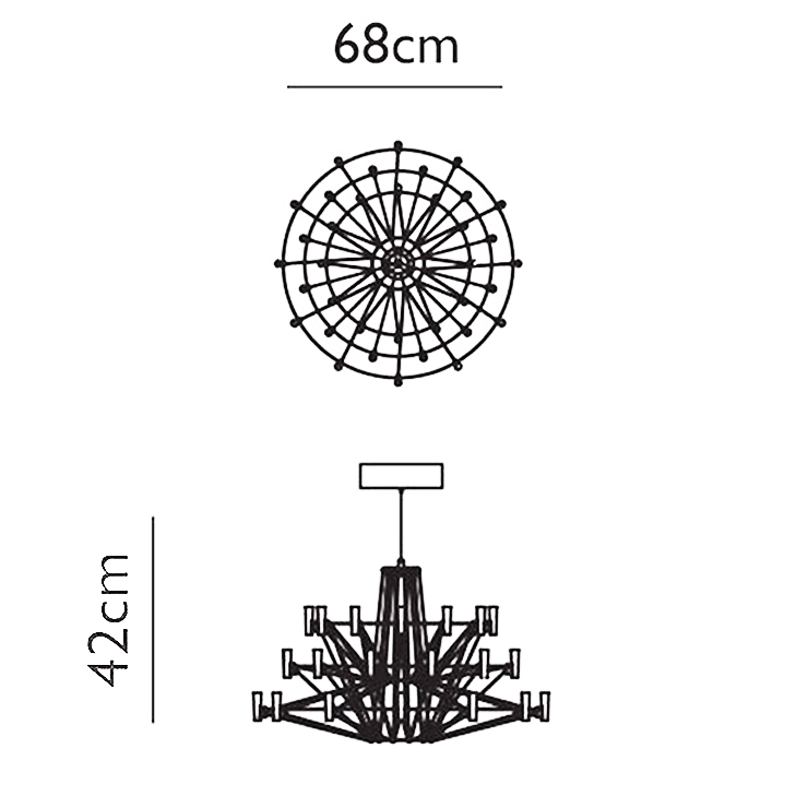 Люстра Coppelia Small D85 Nickel в стиле Moooi