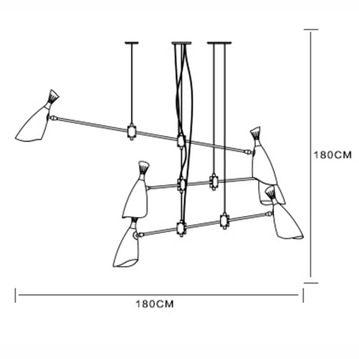 Люстра Duke 6 White в стиле Delightful