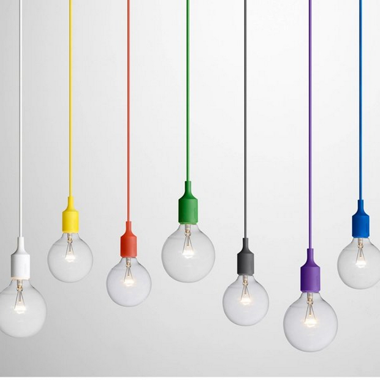 Светильник E27 Color  Зеленый в стиле Muuto