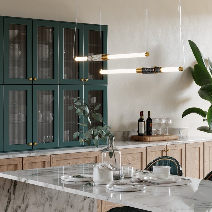 Светильник подвесной Telescope белый мрамор