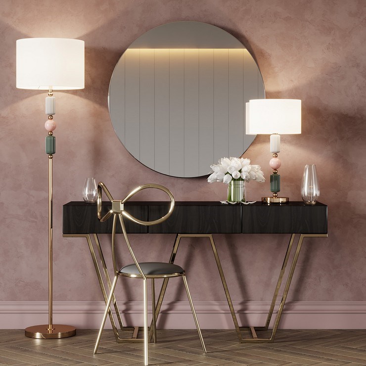 Лампа настольная Caramelle II Gray/Pink/Green