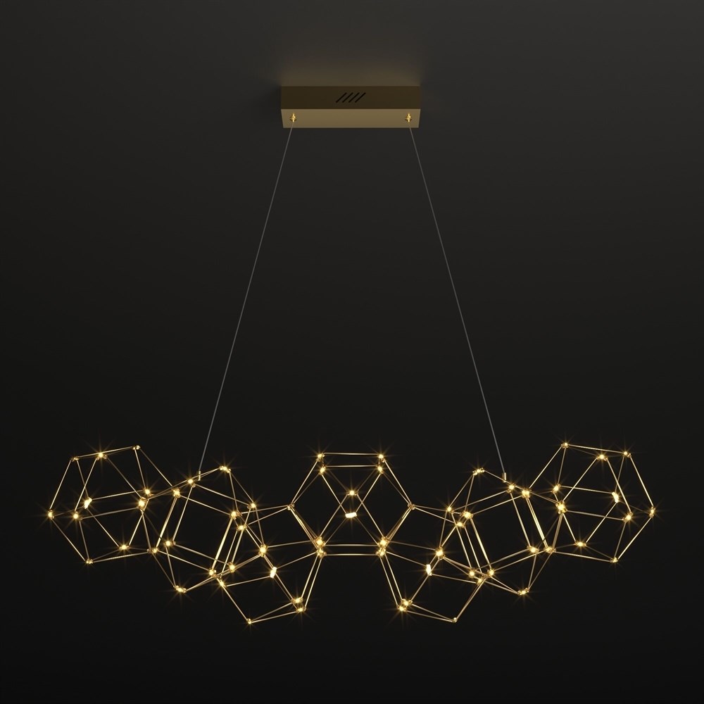 Люстра Bjork large в линию без вставок (сегмент 28*28 см)