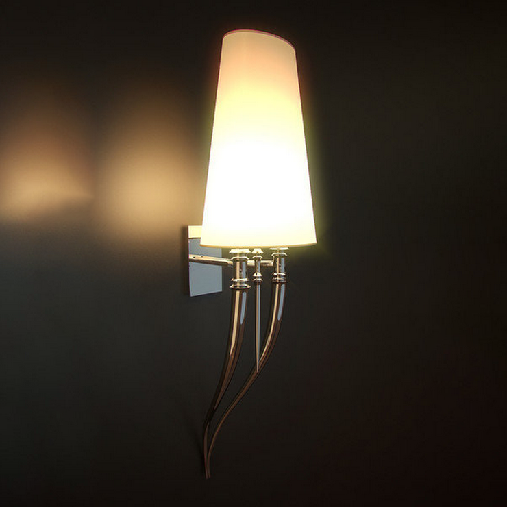 Бра Brunilde белый хром H70 см в стиле Ipe Cavalli