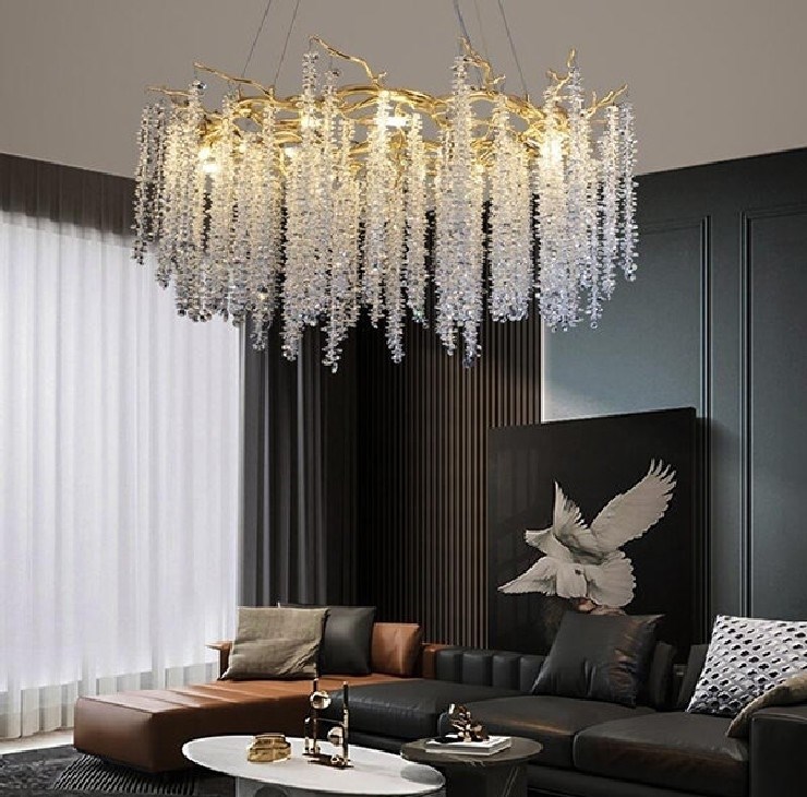 Люстра Sinfonia di Luce Gold Oval L 180 см