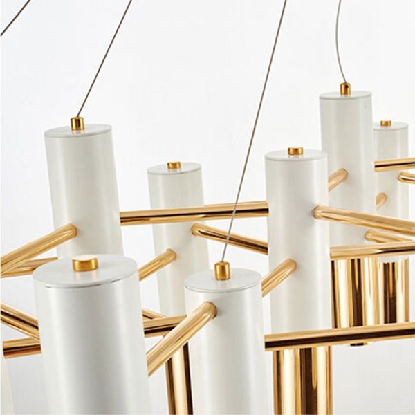 Люстра Ike 19 Lamp Белый+Золотой в стиле Delightful