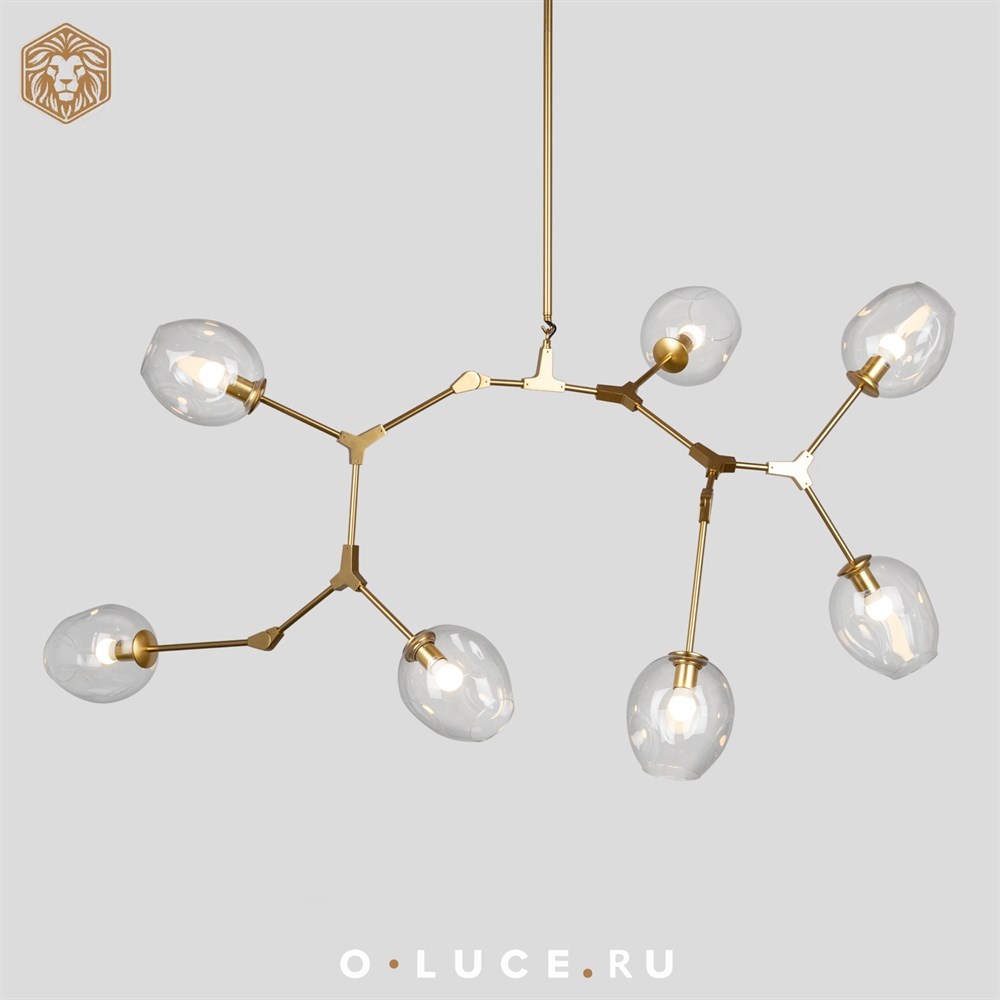 Люстра Branching Bubbles 7 Gold в стиле Lindsey Adelman
