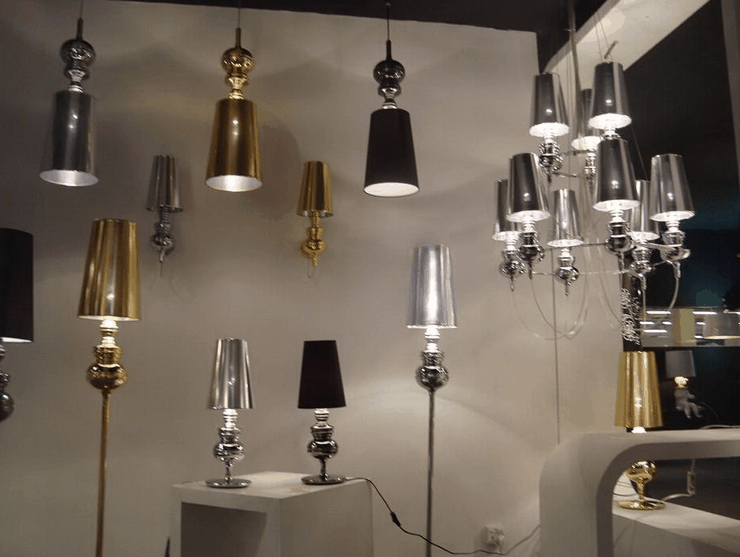 Светильник Josephine One  Диаметр 18 см / Высота 56 см Cеребряный