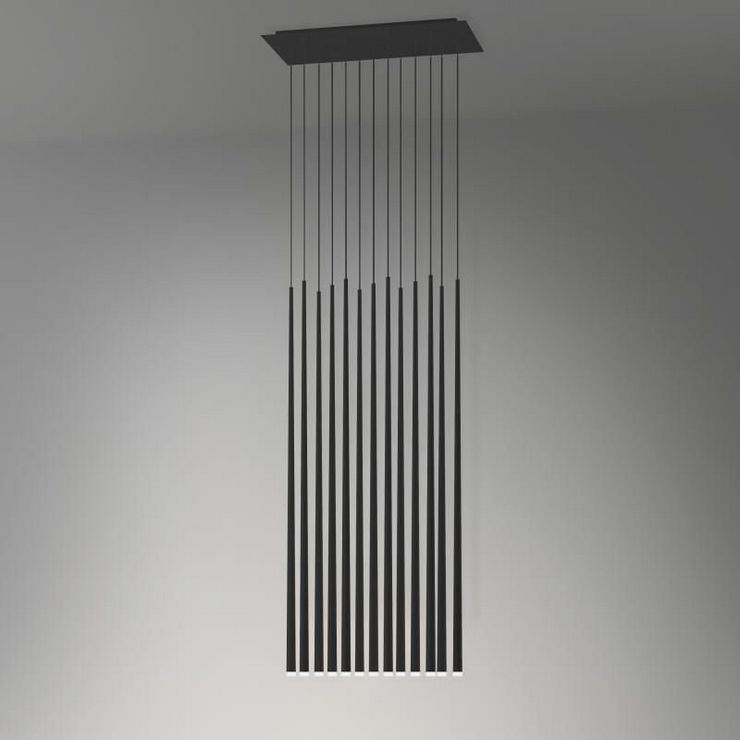 Люстра Slim 13 Black Rectangle в стиле Vibia