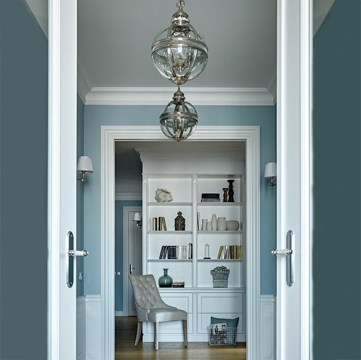 Люстра Lantern Residential  D30 никель в стиле Eichholtz