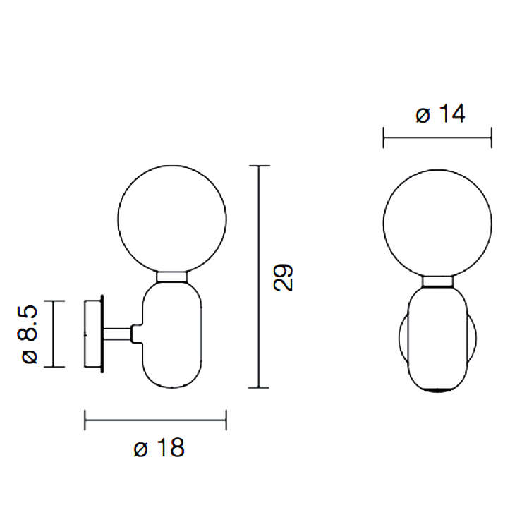 Бра Parachilna Aballs A хром