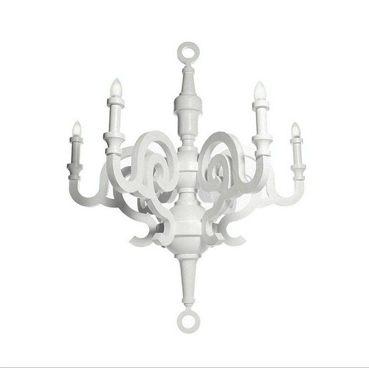 Люстра Paper Chandelier  Диаметр 90 см / Высота 110 см Белый в стиле Moooi