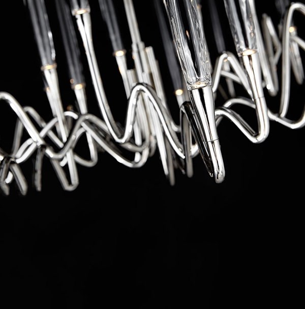 Люстра 12 Round Chandelier Nickel D60 в стиле Il Pezzo Mancante