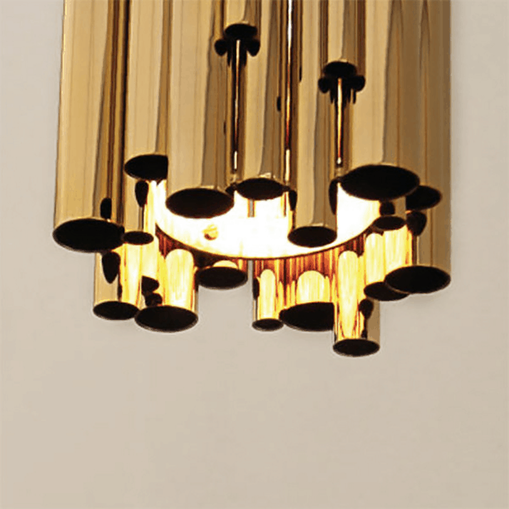 Светильник подвесной Brubeck D18 Латунь в стиле Delightful