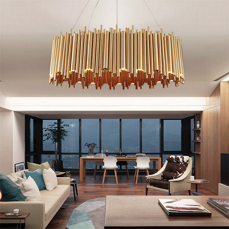 Люстра подвесная Brubeck D80 Gold в стиле Delightful