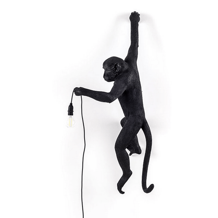 Бра Monkey Wall Lamp Black правая в стиле Seletti