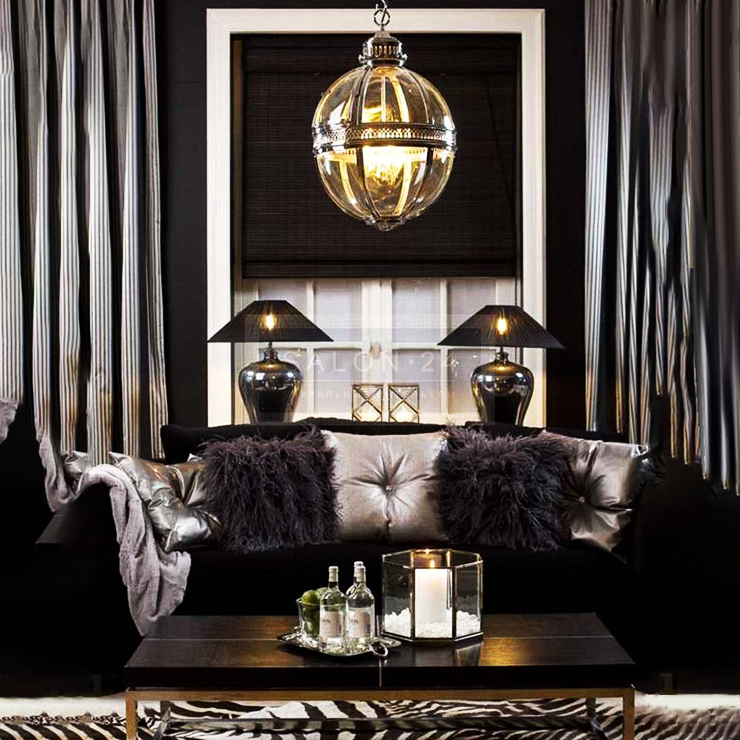 Люстра Lantern Residential D42 черный в стиле Eichholtz