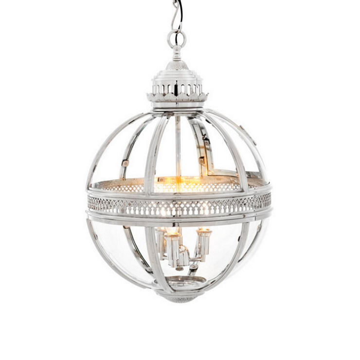 Люстра Lantern Residential D60 никель в стиле Eichholtz