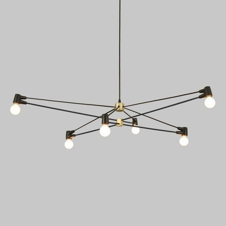 Люстра Cord 6 чёрный