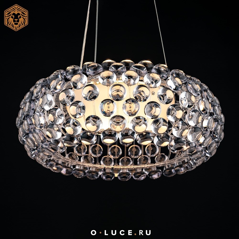 Люстра подвесная Caboche Clear D50 в стиле Foscarini