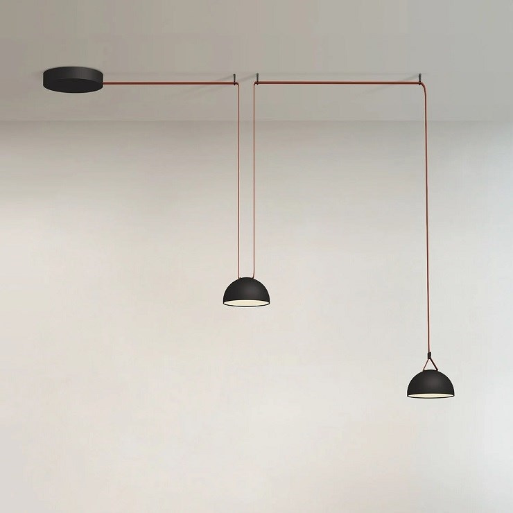 Светильник PLUSMINUS TEXTILE SYSTEM  Semisphere Black D200 mm