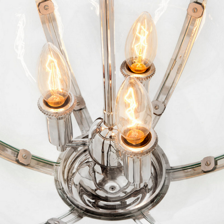 Люстра Lantern Residential  D30 никель в стиле Eichholtz