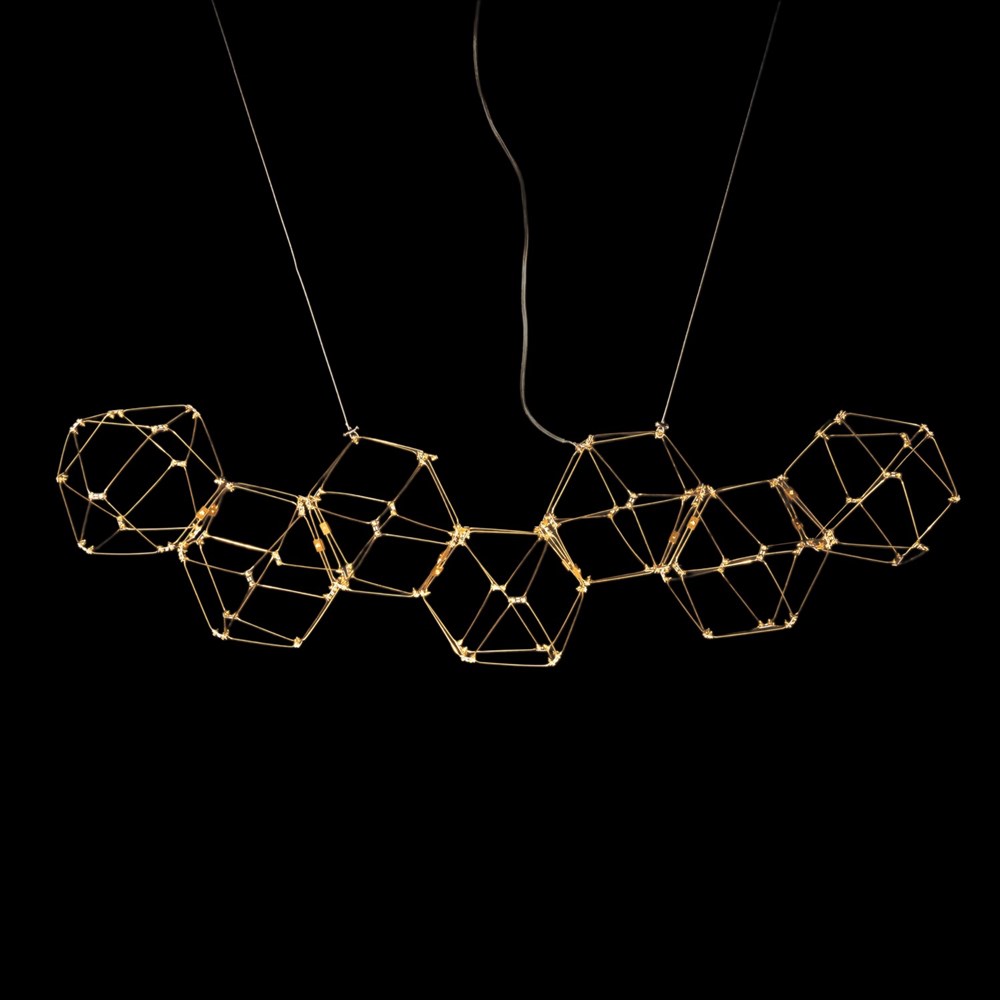 Люстра Bjork small в линию без вставок (сегмент 20*20 см)