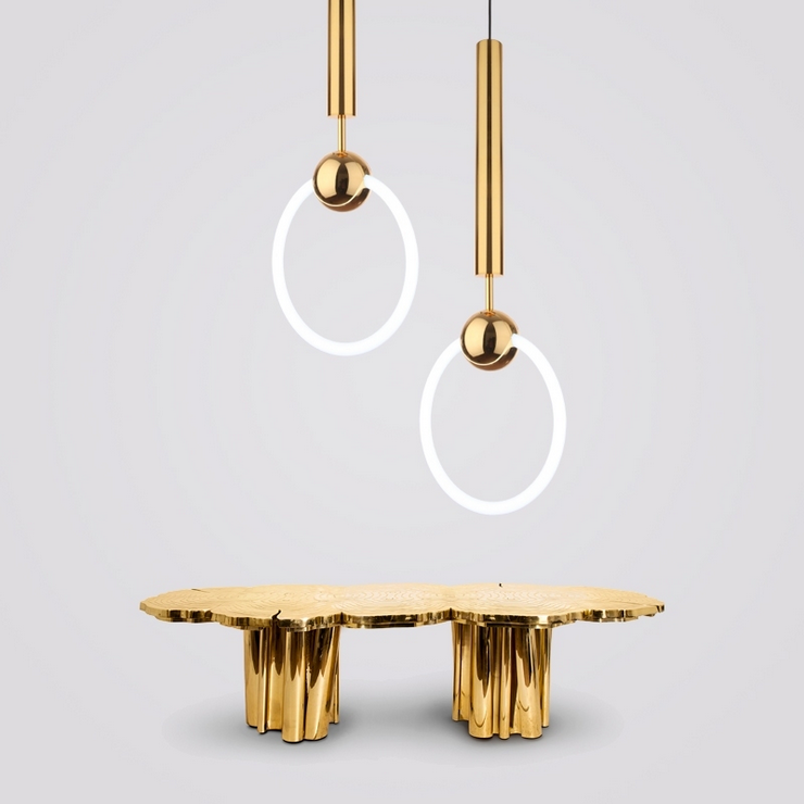 Светильник Ring Light Gold D30 в стиле Lee Broom