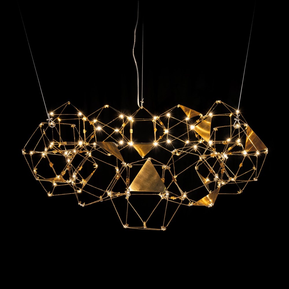 Люстра Bjork small круглая со вставками (сегмент 20*20 см)