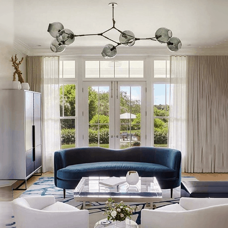 Люстра Branching Bubbles 7 Black в стиле Lindsey Adelman