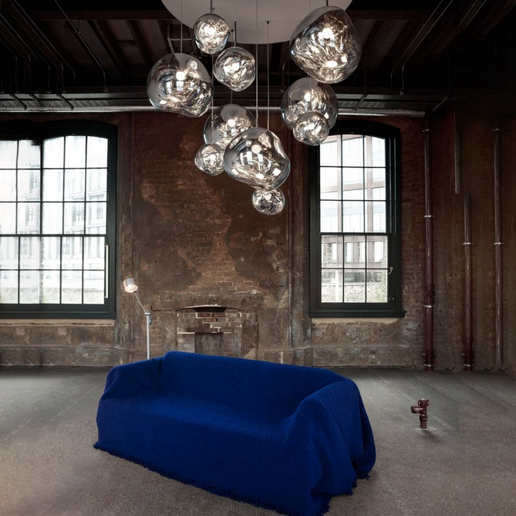 Светильник подвесной Melt Chrome в стиле Tom Dixon