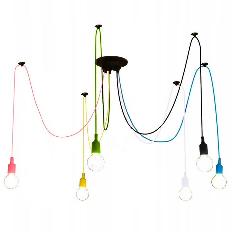 Люстра Spider Collor  6 плафонов в стиле Muuto