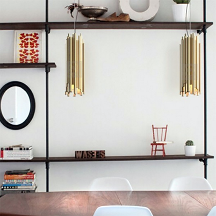 Светильник подвесной Brubeck D18 Gold в стиле Delightful