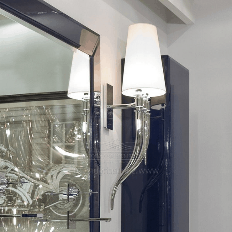 Бра Brunilde белый хром H104 см в стиле Ipe Cavalli