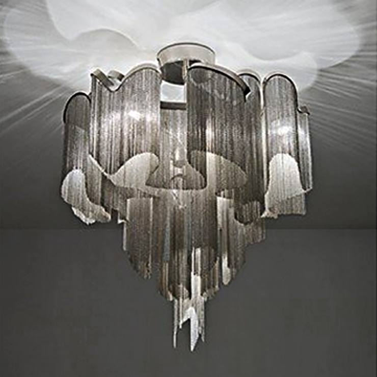 Люстра потолочная Stream  90 серебряный