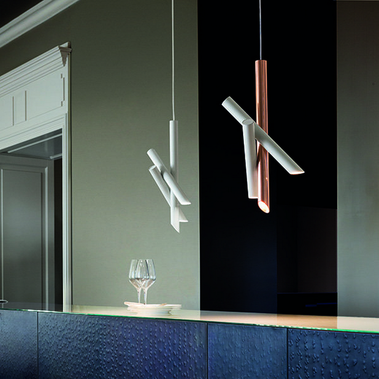 Светильник Tubes 3 White-Copper в стиле Nemo