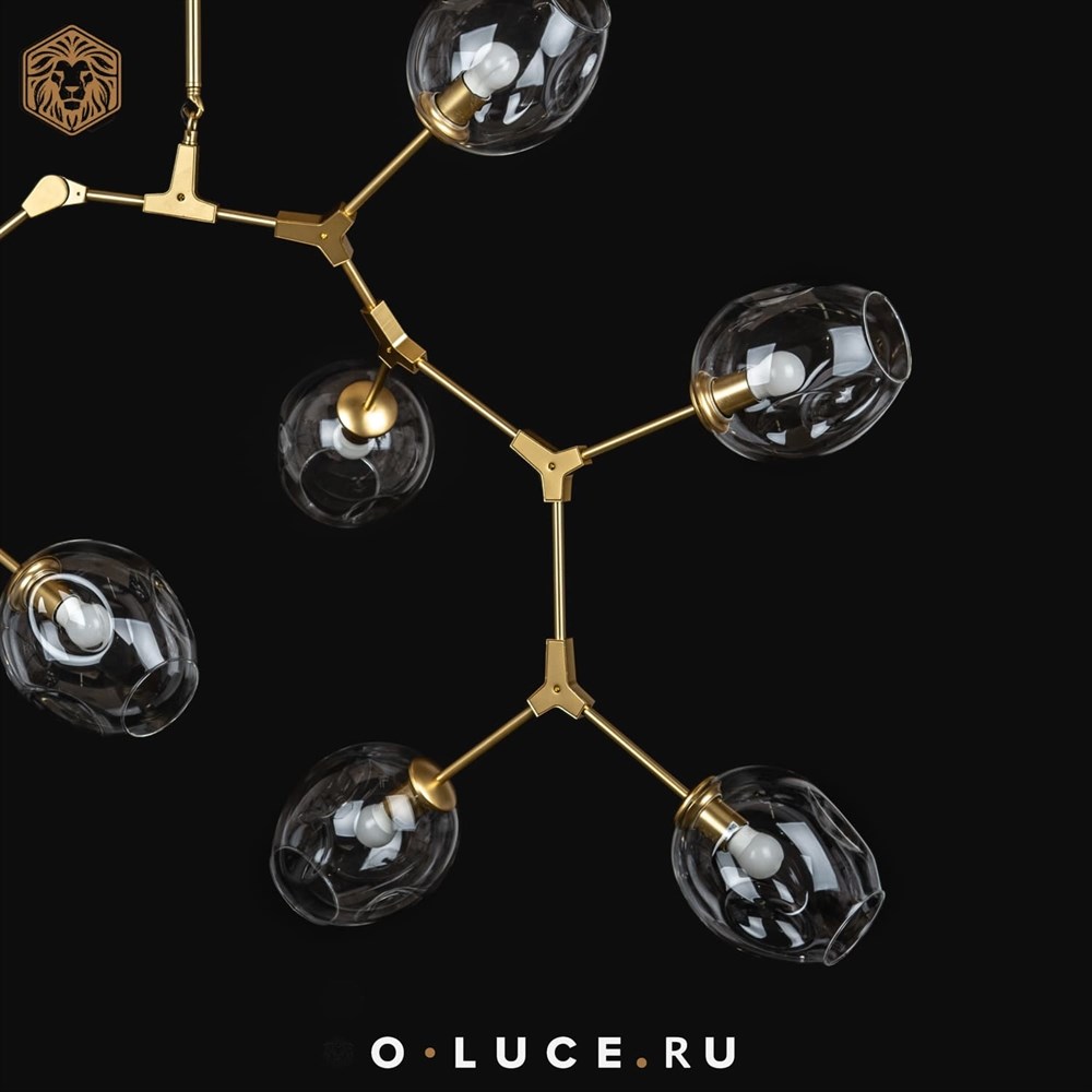 Люстра Branching Bubbles 9 Gold в стиле Lindsey Adelman