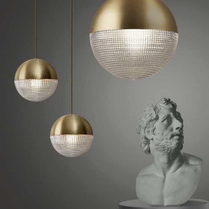 Lens Flair Chandelier 3 Gold в стиле Lee Broom