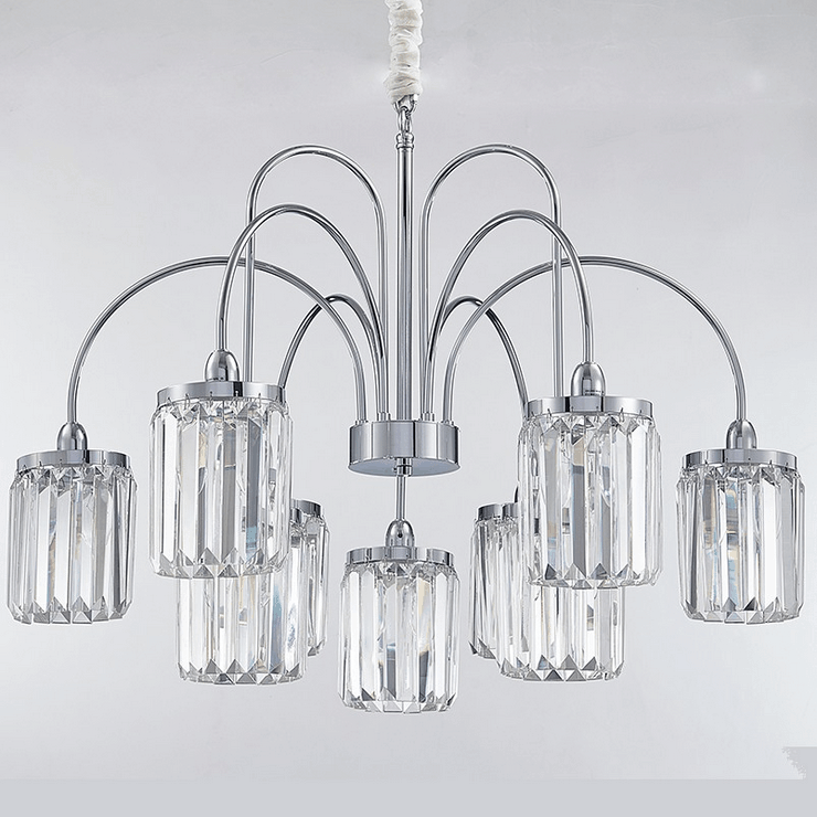 Люстра Greensboro, Chrome Clear glass D80*H58 cm