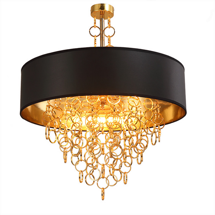 Люстра Sigma L2 7128/140  Диаметр плафона 140 см Черный + Золотой