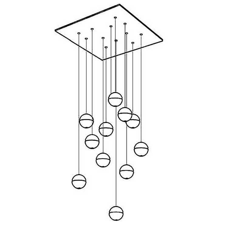 Люстра 14.11 Square Pendant Chandelier в стиле Bocci
