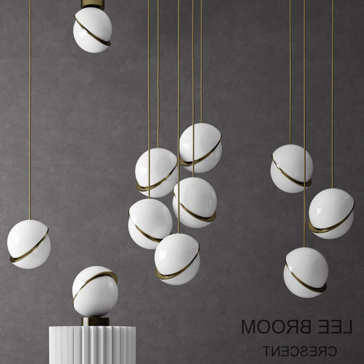 Светильник Crescent Chandelier 5 Gold в стиле Lee Broom