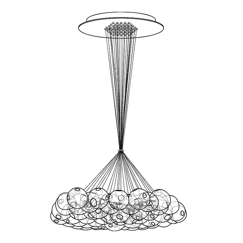Люстра 28.72  Прозрачный в стиле Bocci