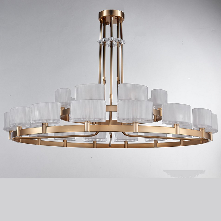 Люстра Cleveland, French gold White matt glass D115*H50 cm