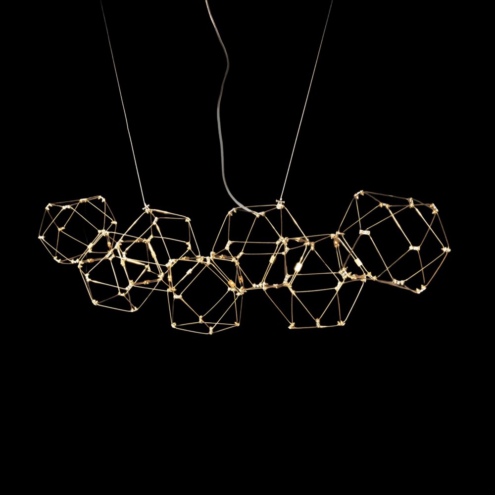 Люстра Bjork small в линию без вставок (сегмент 20*20 см)