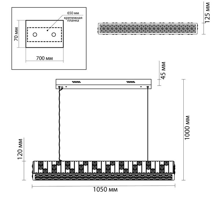 Люстра подвесная Danelia L105