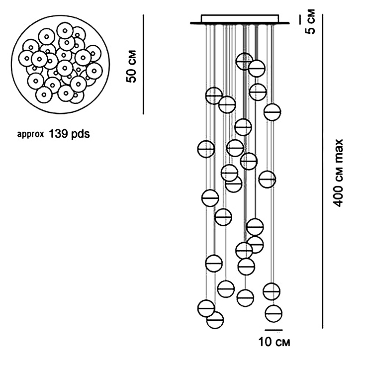 Люстра 14.26 Round Pendant Chandelier в стиле Bocci