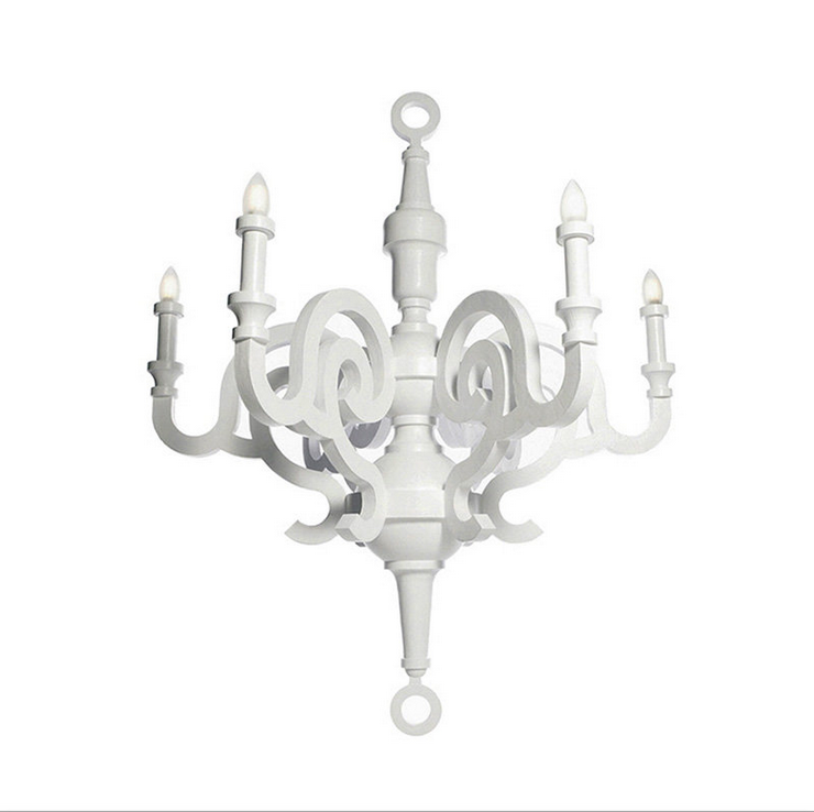 Люстра Paper Chandelier  Диаметр 70 см / Высота 90 см Белый в стиле Moooi